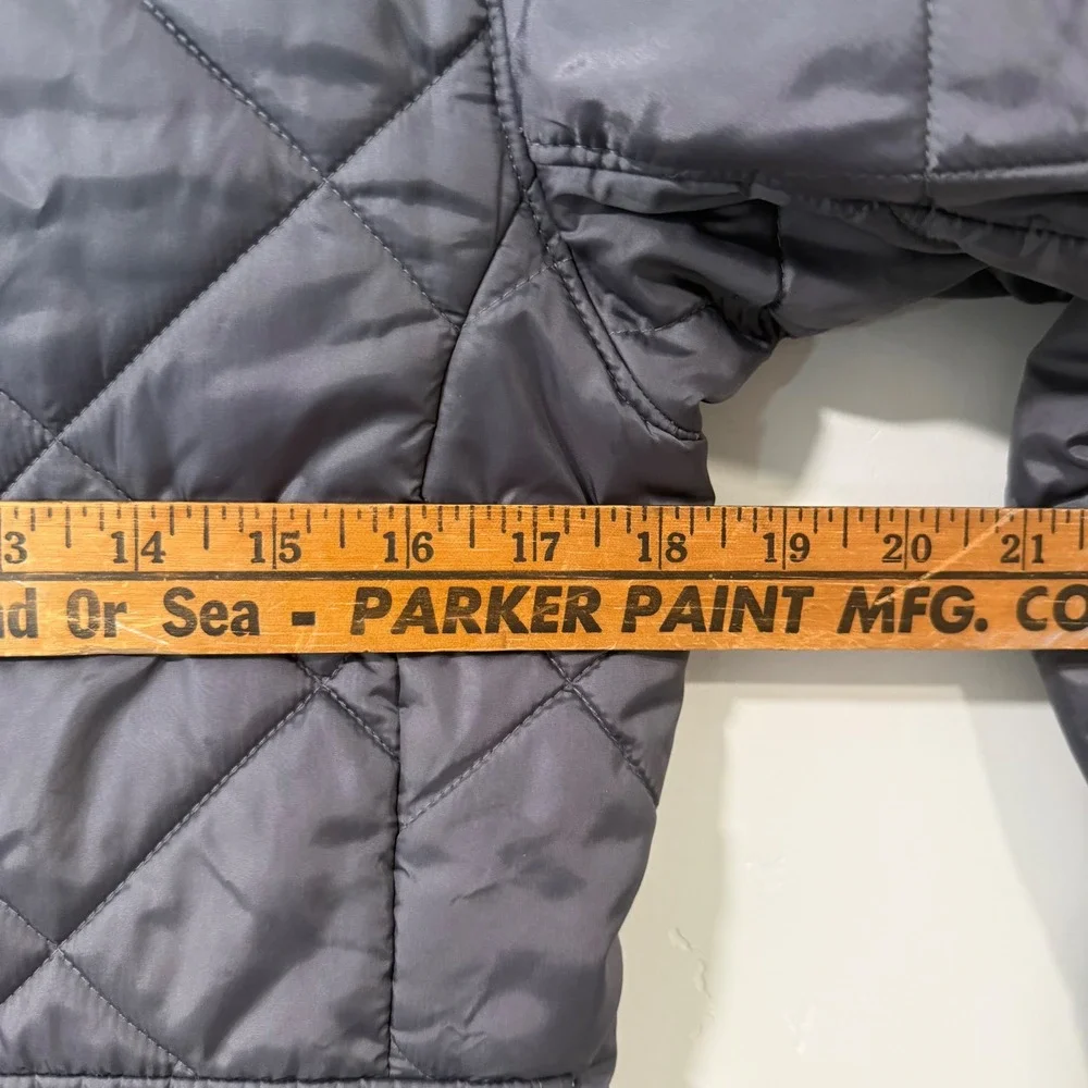 Ariat Womens‎ Quilted Equestrian Jacket Small Gray Full Zip Diamond Puffer